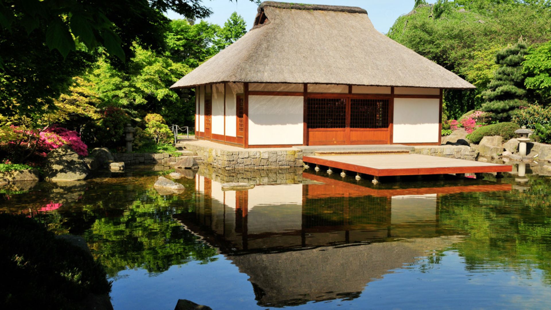 Das Teehaus im Japanischen Garten